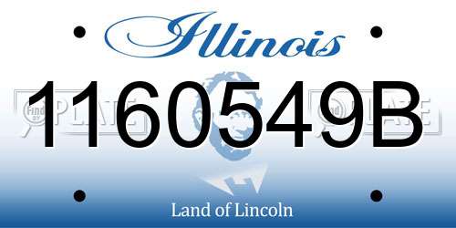 1160549B Illinois License Plate