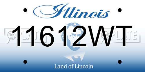11612WT Illinois License Plate