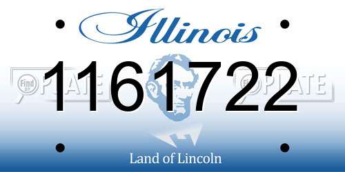 1161722 Illinois License Plate