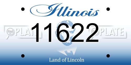 11622 Illinois License Plate