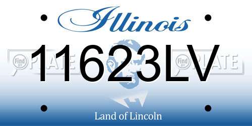 11623LV Illinois License Plate