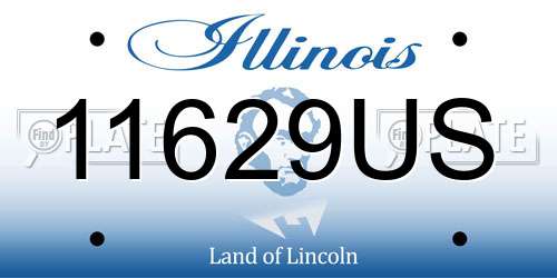 11629US Illinois License Plate