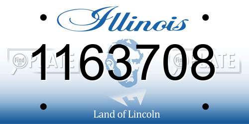 1163708 Illinois License Plate