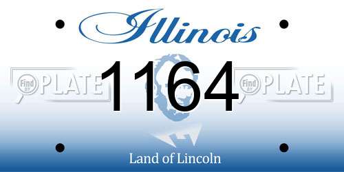 1164 Illinois License Plate