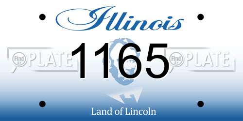 1165 Illinois License Plate