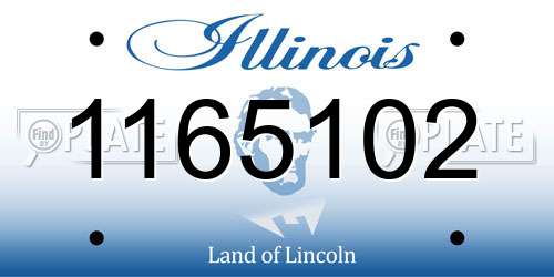 1165102 Illinois License Plate