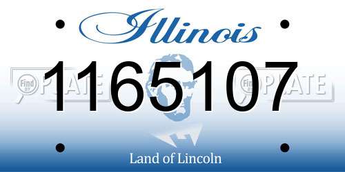 1165107 Illinois License Plate
