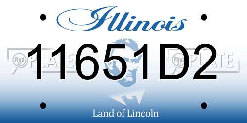 11651D2 Illinois License Plate