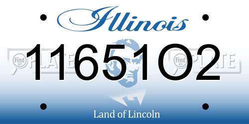 11651O2 Illinois License Plate