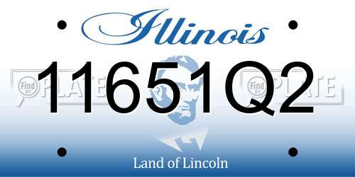 11651Q2 Illinois License Plate