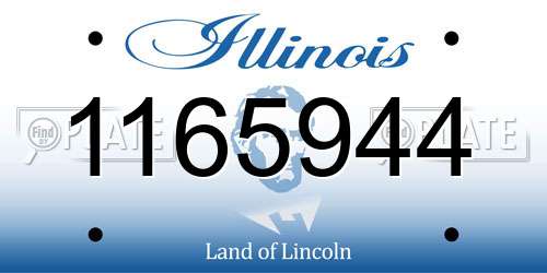 1165944 Illinois License Plate