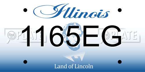 1165EG Illinois License Plate