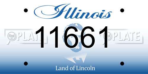 11661 Illinois License Plate