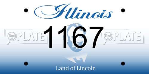 1167 Illinois License Plate