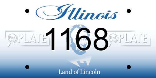 1168 Illinois License Plate