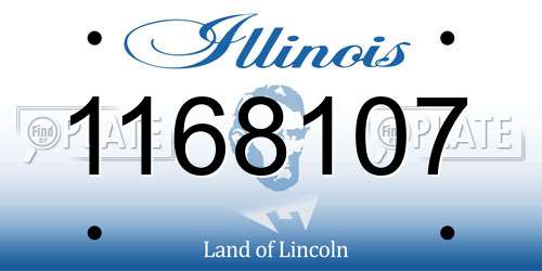 1168107 Illinois License Plate