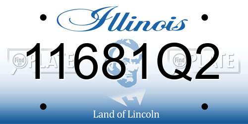 11681Q2 Illinois License Plate