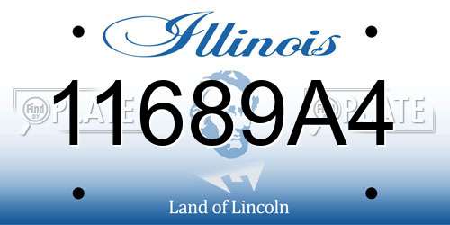 11689A4 Illinois License Plate