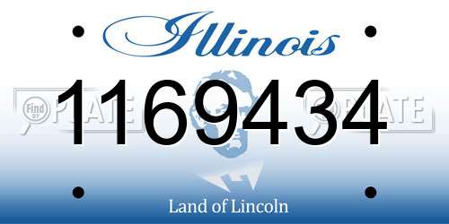 1169434 Illinois License Plate