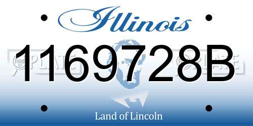 1169728B Illinois License Plate