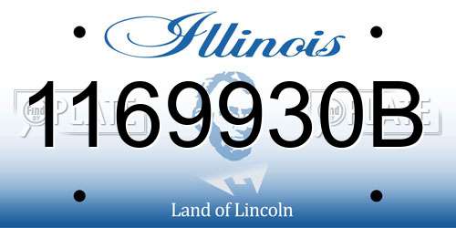 1169930B Illinois License Plate