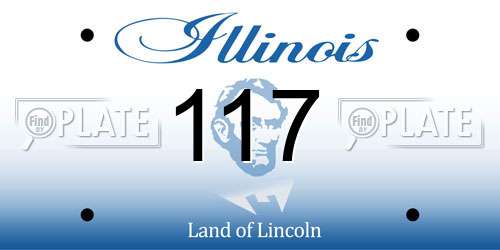 117 Illinois License Plate