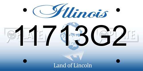 11713G2 Illinois License Plate