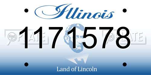 1171578 Illinois License Plate