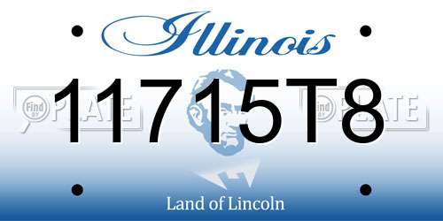 11715T8 Illinois License Plate