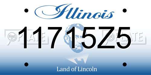 11715Z5 Illinois License Plate