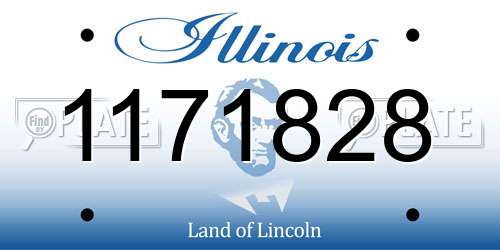 1171828 Illinois License Plate