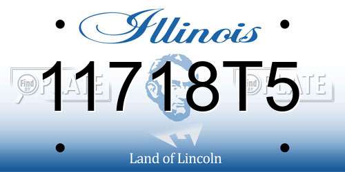 11718T5 Illinois License Plate
