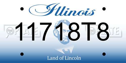11718T8 Illinois License Plate
