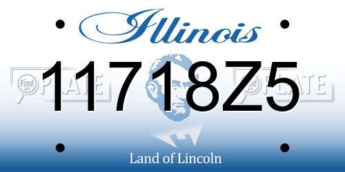 11718Z5 Illinois License Plate