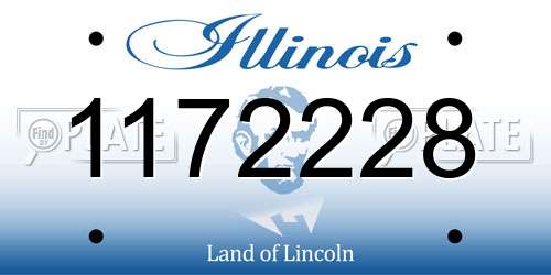 1172228 Illinois License Plate