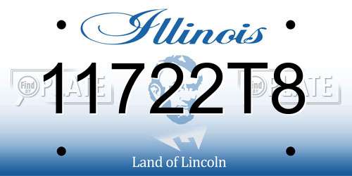 11722T8 Illinois License Plate
