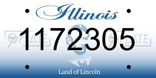 1172305 Illinois License Plate