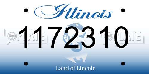 1172310 Illinois License Plate