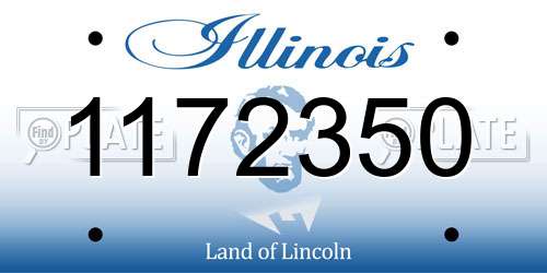 1172350 Illinois License Plate