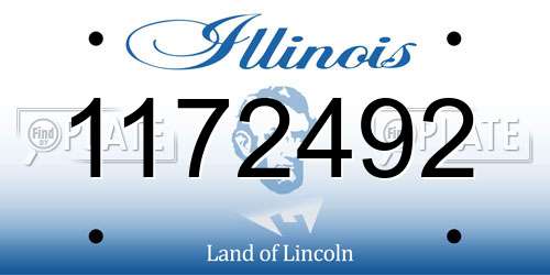 1172492 Illinois License Plate