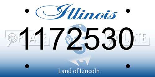 1172530 Illinois License Plate