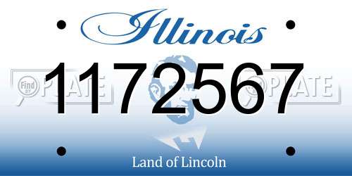 1172567 Illinois License Plate