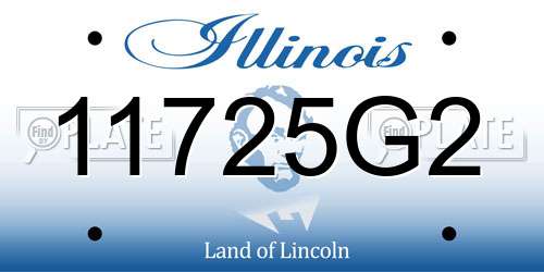 11725G2 Illinois License Plate