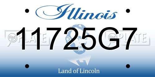 11725G7 Illinois License Plate
