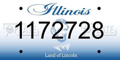 1172728 Illinois License Plate