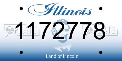 1172778 Illinois License Plate