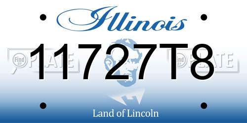 11727T8 Illinois License Plate