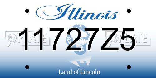 11727Z5 Illinois License Plate