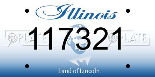 117321 Illinois License Plate