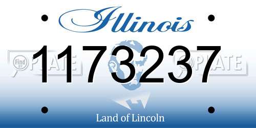 1173237 Illinois License Plate